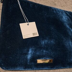 Blue Velvet Clutch Bag